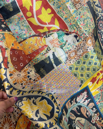 Kalamkari print dupatta - Kurti Connection USA