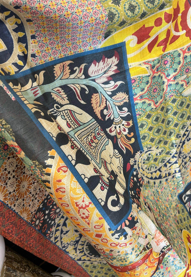 Kalamkari print dupatta - Kurti Connection USA