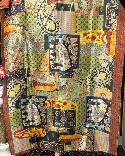 Kalamkari print dupatta - Kurti Connection USA
