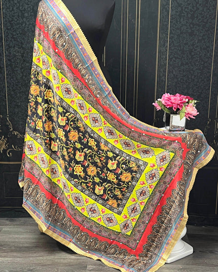 Digital print dupatta / Pakistani mirror work dupatta - Kurti Connection USA