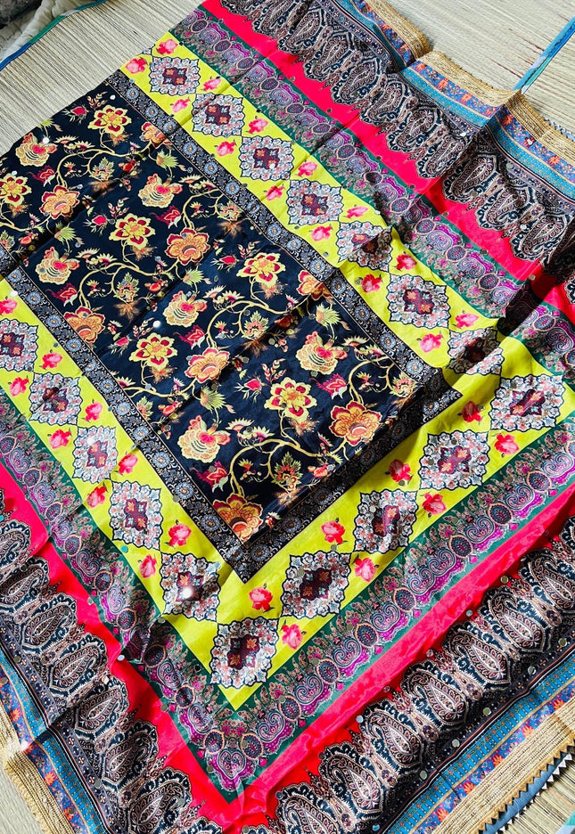 Digital print dupatta / Pakistani mirror work dupatta - Kurti Connection USA