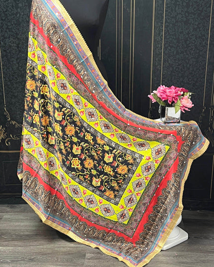 Digital print dupatta / Pakistani mirror work dupatta - Kurti Connection USA