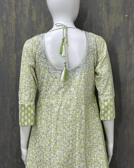 Cotton Long kurti with dupatta - Kurti Connection USA