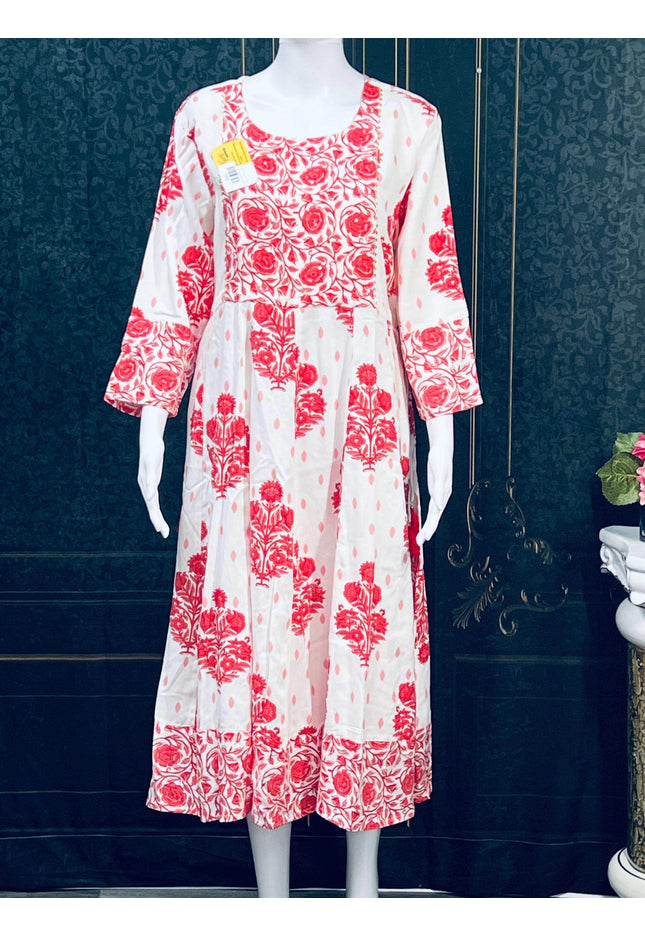 Soft cotton kurti | Jaipur cotton long kurtis - Kurti Connection USA
