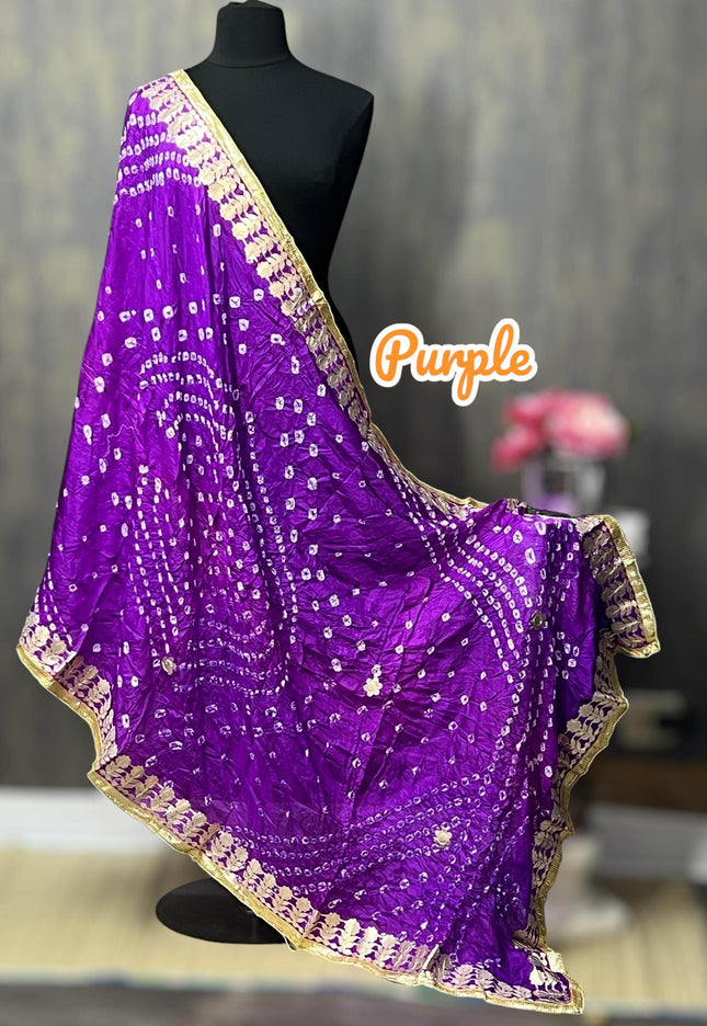 Bandhani dupattas with gota patti work - Kurti Connection USA
