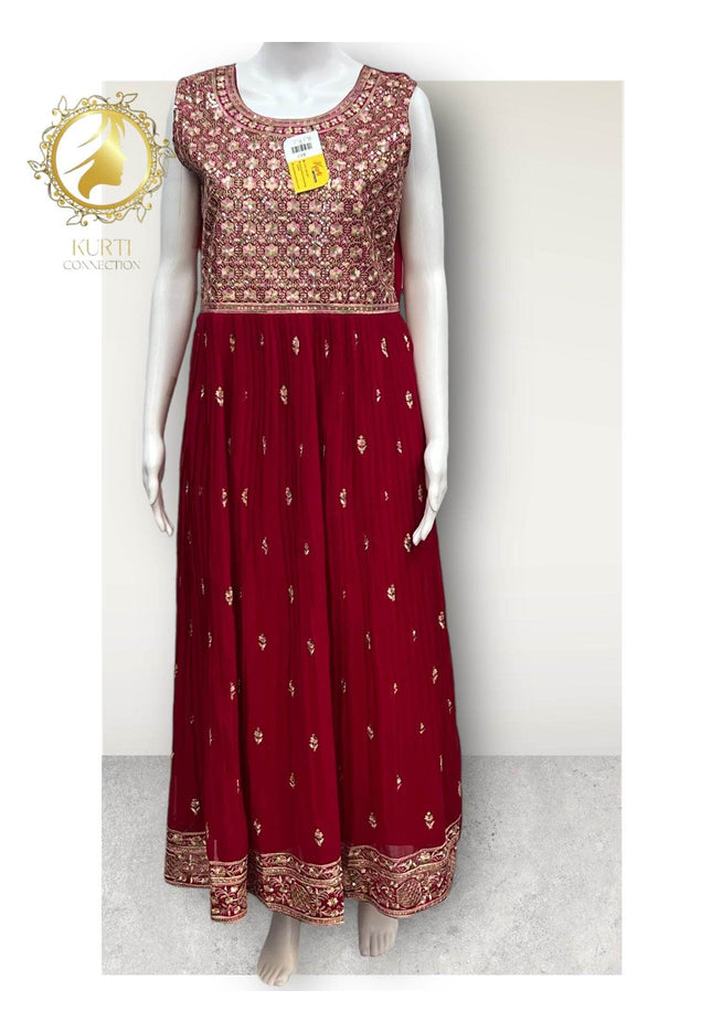 Georgette long kurti - Kurti Connection USA