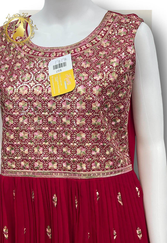 Georgette long kurti - Kurti Connection USA