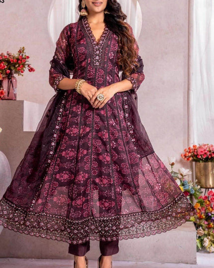 Soft organza salwar suit / plus size Kurtis - Kurti Connection USA