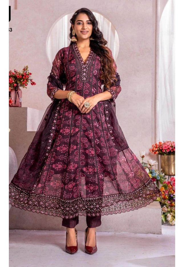 Soft organza salwar suit / plus size Kurtis - Kurti Connection USA