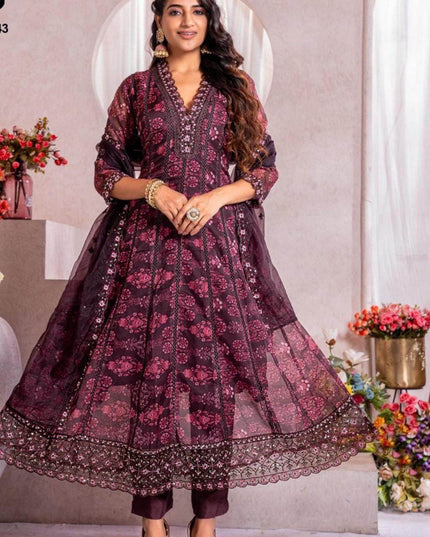Soft organza salwar suit / plus size Kurtis - Kurti Connection USA