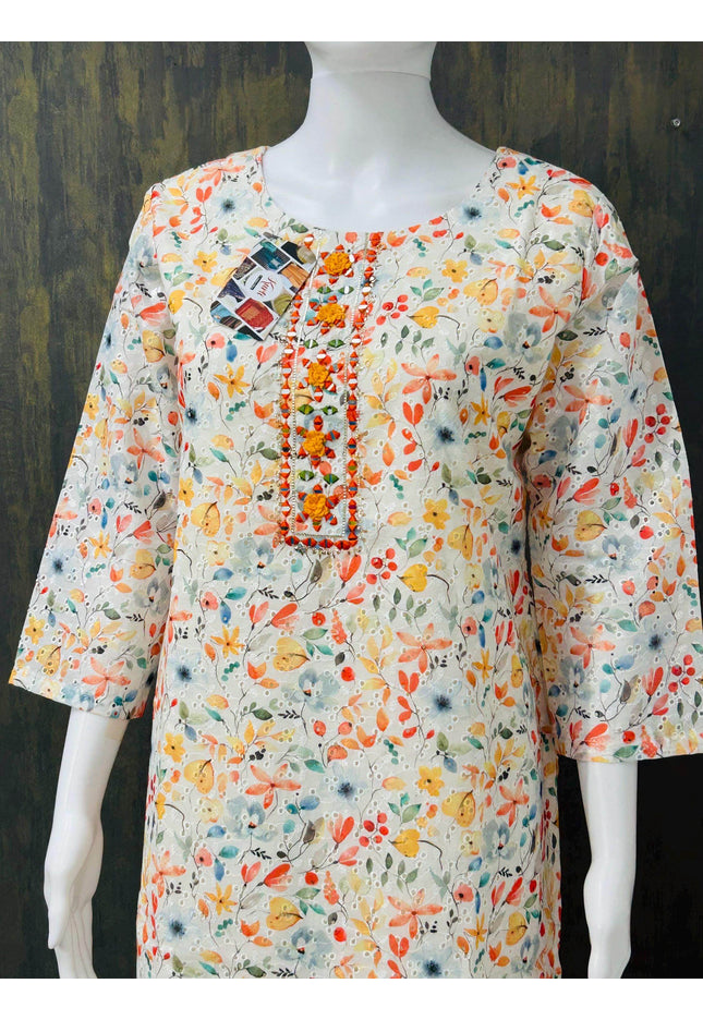Hakoba cotton kurti - Kurti Connection USA