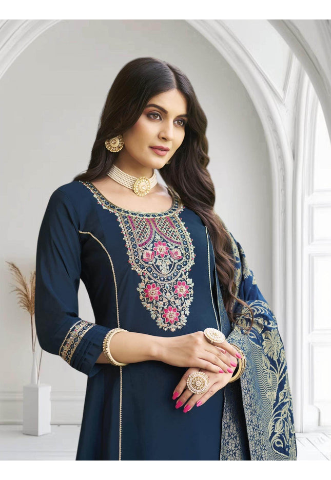 Silk Kurti pant set | party wear Kurti set - Kurti Connection USA