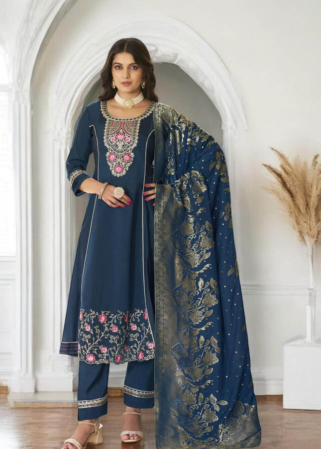 Silk Kurti pant set | party wear Kurti set - Kurti Connection USA