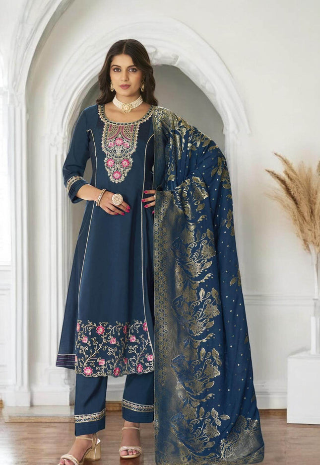 Silk Kurti pant set | party wear Kurti set - Kurti Connection USA