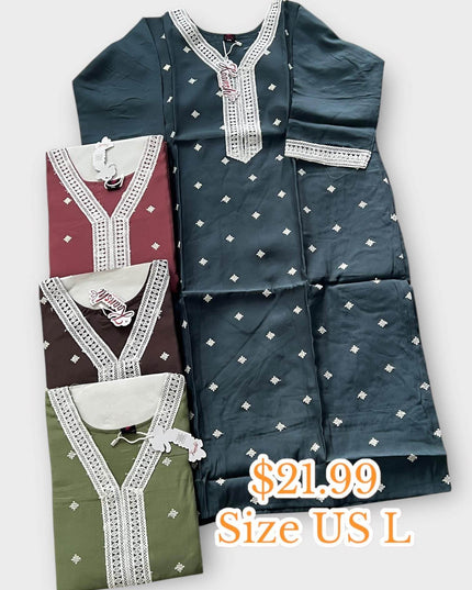 Silk cotton Kurti with full lining - Kurti Connection USA