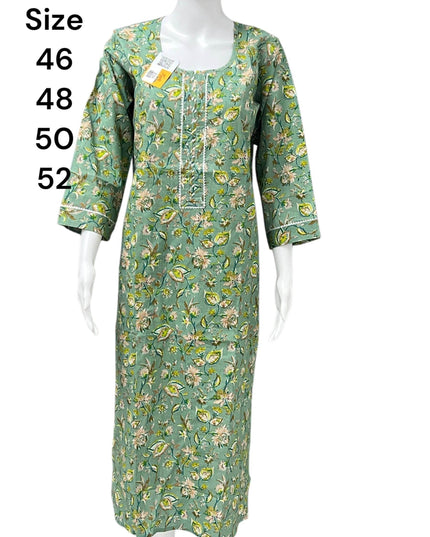 Mulmul cotton Kurti - Kurti Connection USA