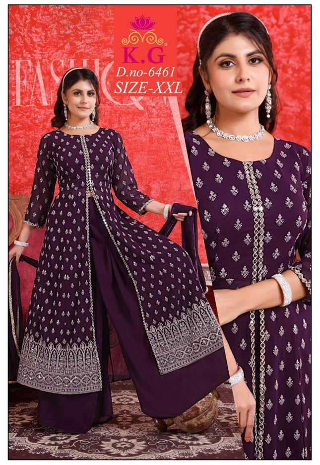 Georgette Kurti pant set - Kurti Connection USA