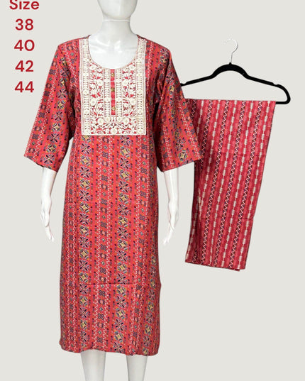 Cotton Kurti pant set - Kurti Connection USA