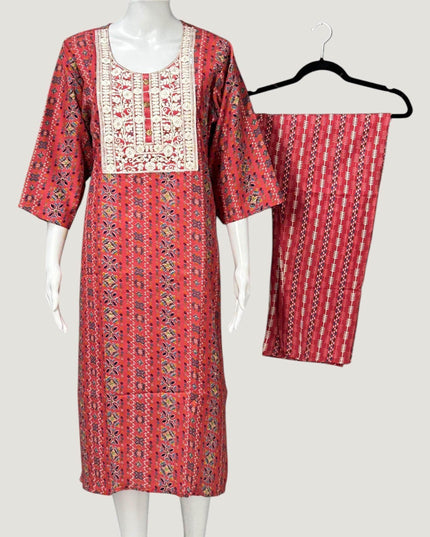 Cotton Kurti pant set - Kurti Connection USA