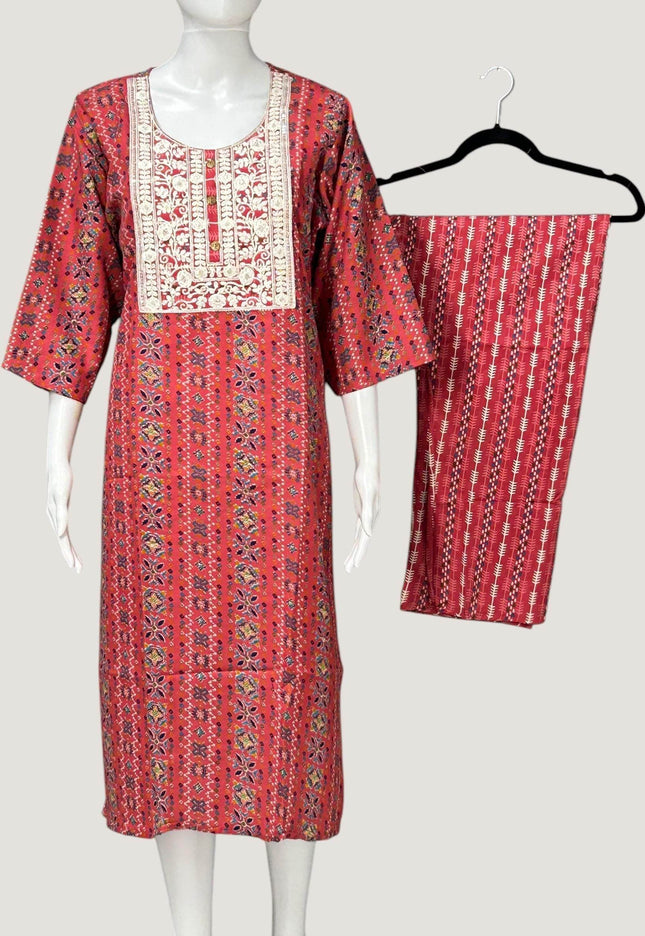 Cotton Kurti pant set - Kurti Connection USA