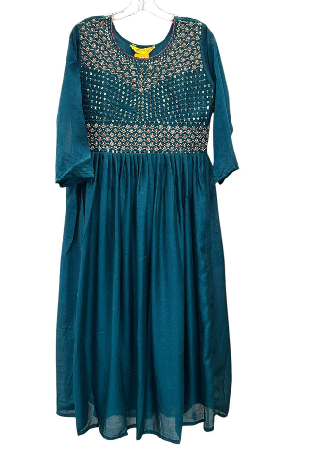 Silk long kurti - Kurti Connection USA