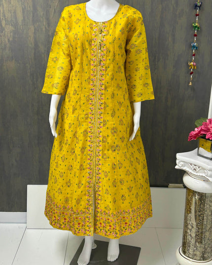 Chanderi silk kurti - Kurti Connection USA