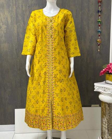 Chanderi silk kurti - Kurti Connection USA