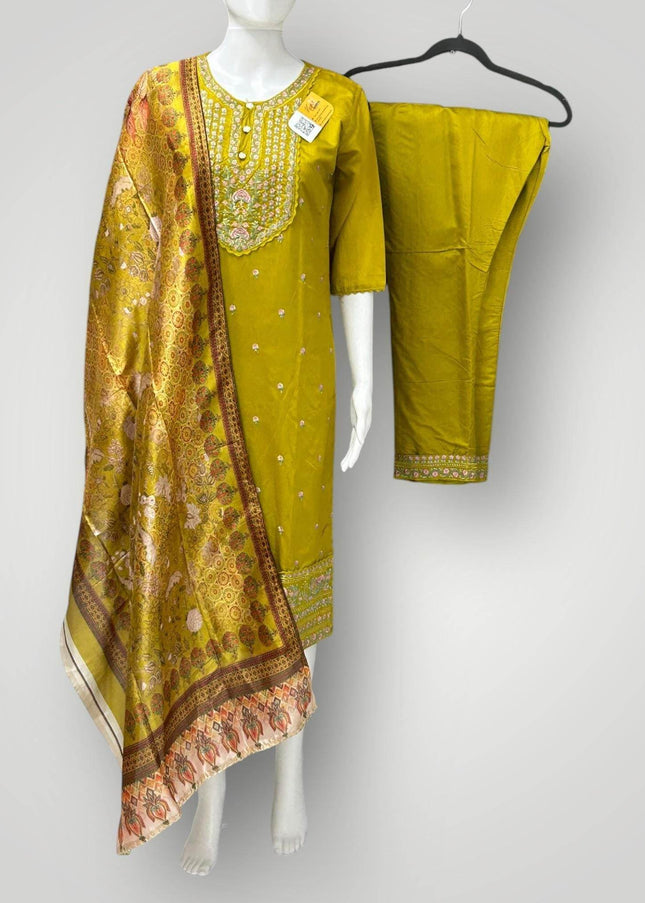 Silk kurti pant set - Kurti Connection USA