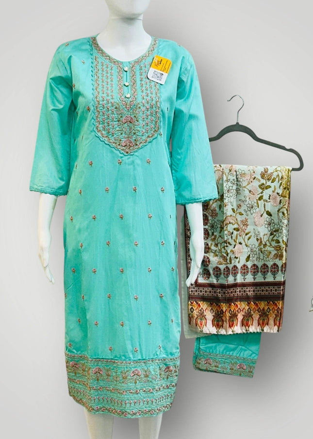 Silk kurti pant set - Kurti Connection USA