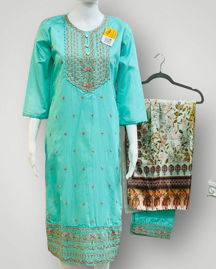 Silk kurti pant set - Kurti Connection USA