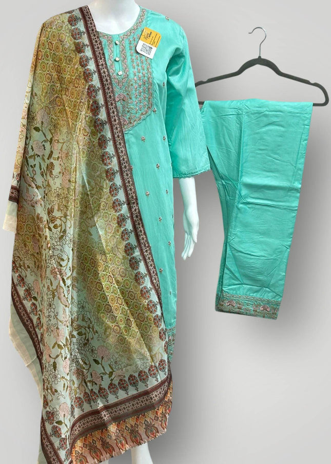 Silk kurti pant set - Kurti Connection USA