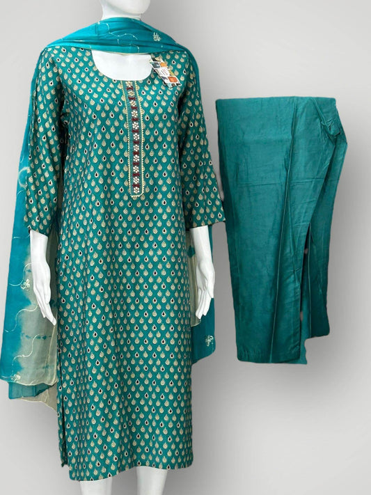 Modal silk kurti set - Kurti Connection USA