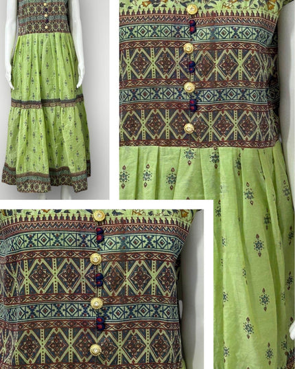 Chanderi Silk long kurti - Kurti Connection USA