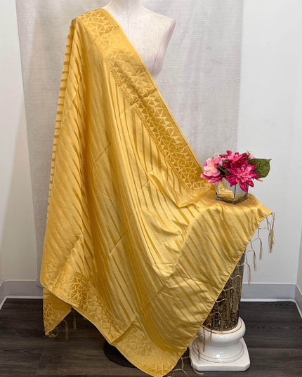 Silk dupatta : Light gold - Kurti Connection USA