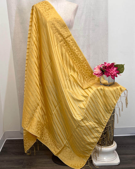 Silk dupatta : Light gold - Kurti Connection USA