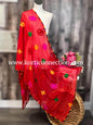 Embroidered chiffon dupatta - Kurti Connection USA