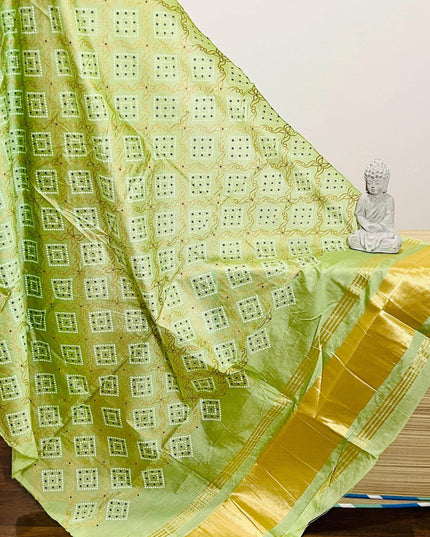 Bandhani print dupatta, cotton silk dupatta with bandhani print - Kurti Connection USA