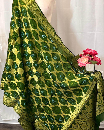 Bandhani silk dupatta - Kurti Connection USA