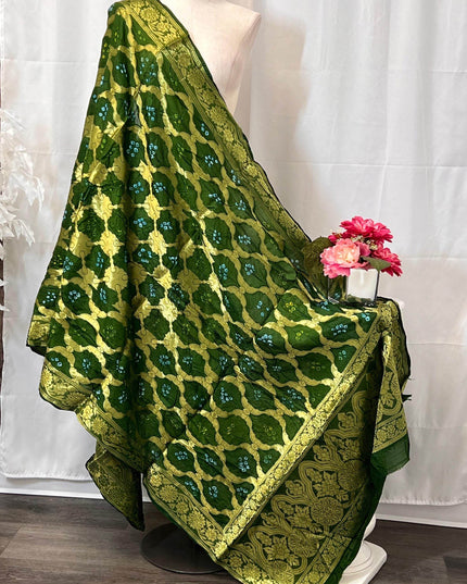 Bandhani silk dupatta - Kurti Connection USA