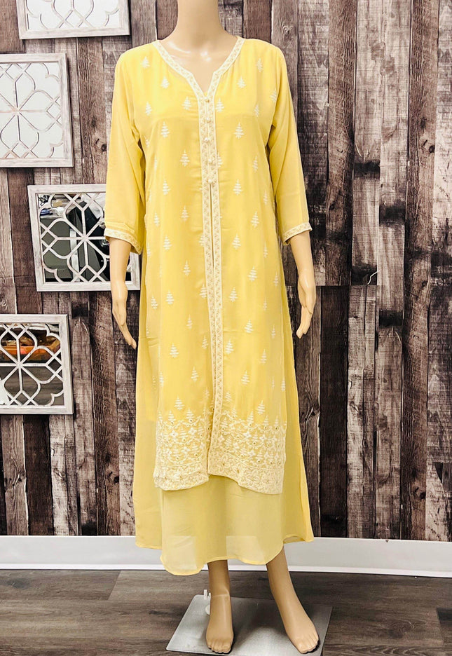 Branded georgette kurti - Kurti Connection USA