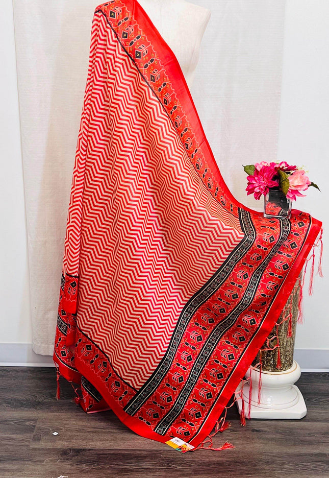 Art silk dupatta - Kurti Connection USA