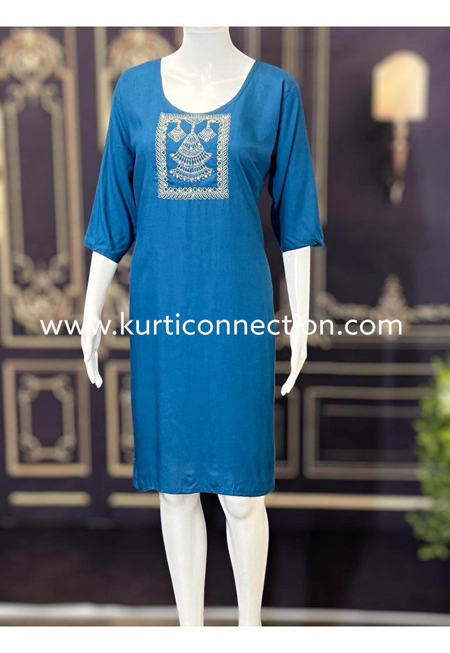 Rayon Kurti | Daily wear kurti - Kurti Connection USA