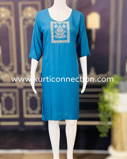 Rayon Kurti | Daily wear kurti - Kurti Connection USA