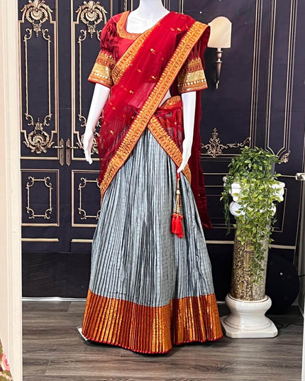 Pure silk lehenga Choli set - Kurti Connection USA