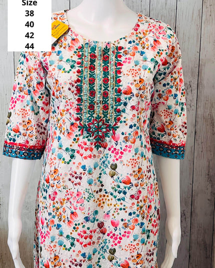 Chikankari kurti - Kurti Connection USA