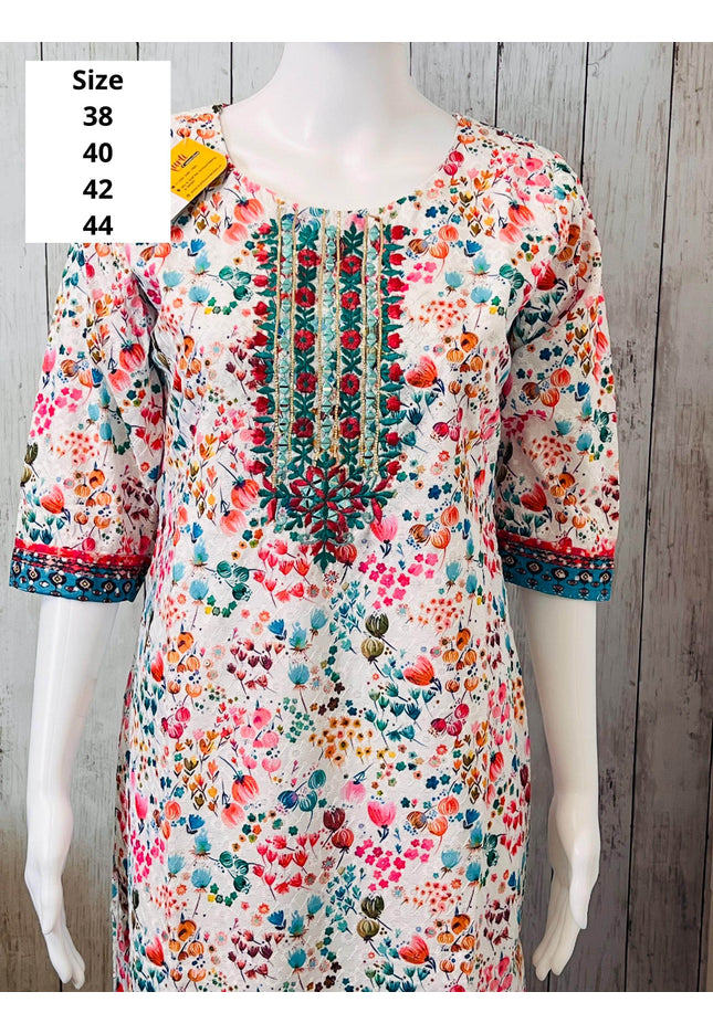 Chikankari kurti - Kurti Connection USA
