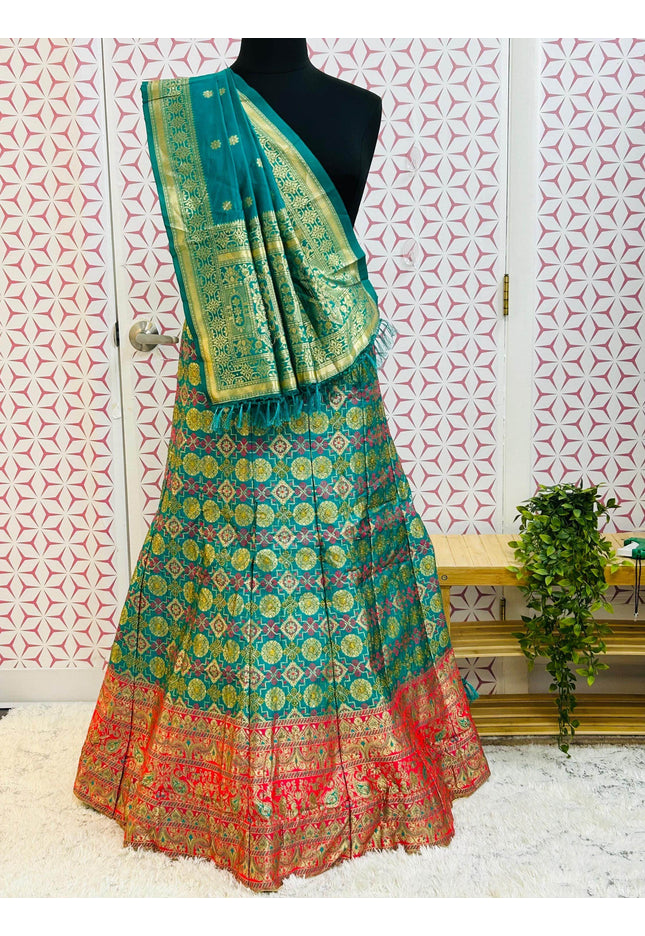 Silk lehenga set - Kurti Connection USA