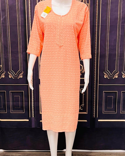 Chikankari kurtis - Kurti Connection USA