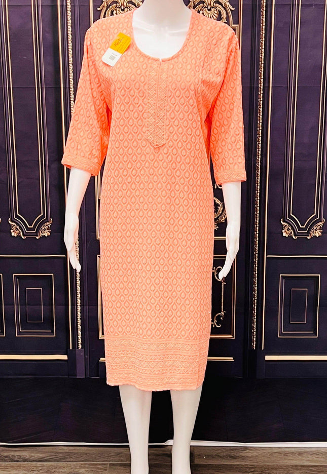 Chikankari kurtis - Kurti Connection USA