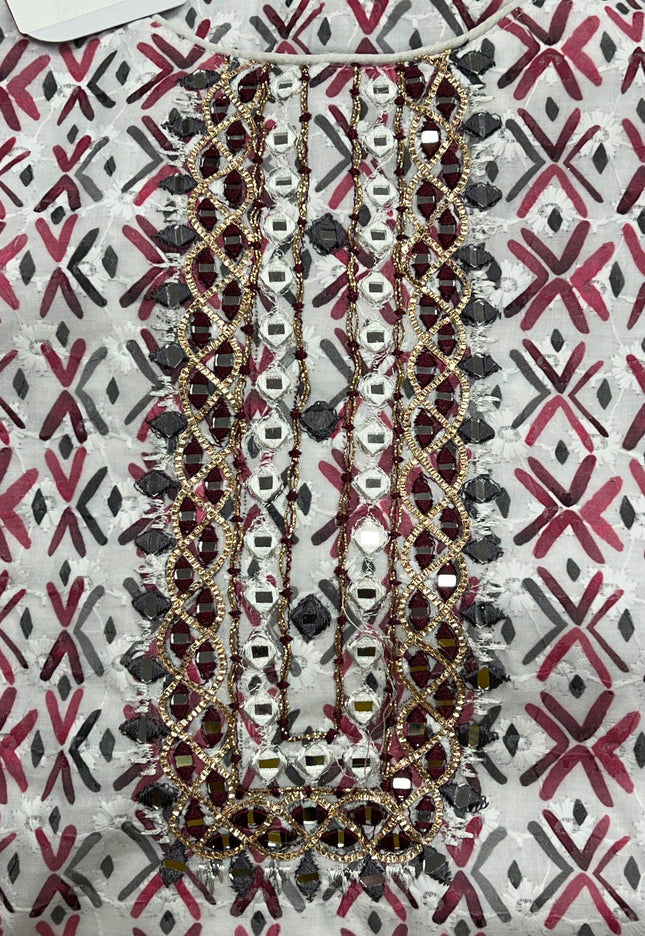 Cotton chikankari kurti - Kurti Connection USA